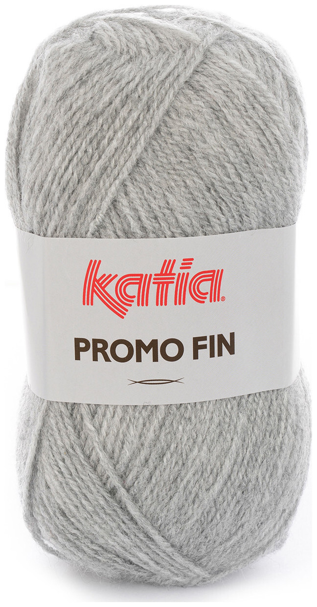 Image of Katia Promo-Fin 0572 Handstrickgarn Acryl hellgrau 50g