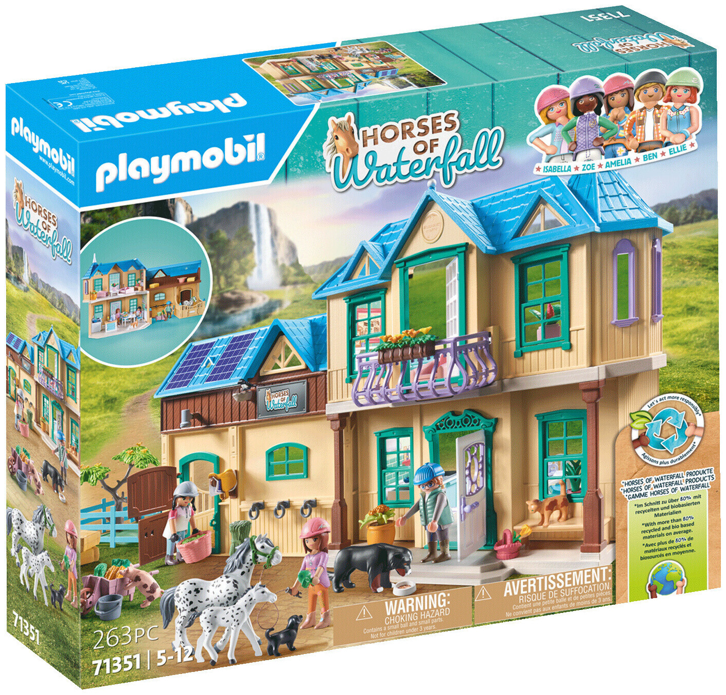 Image of Playmobil Horses of Waterfall Waterfall Ranch (71351)