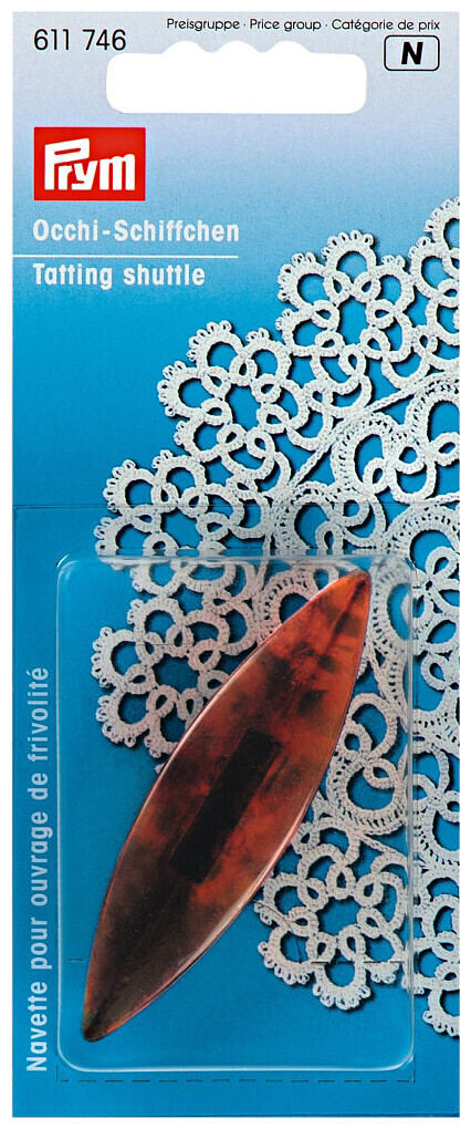 Image of Prym Occhi-Schiffchen, schildpattfarben 7 cm, Karte