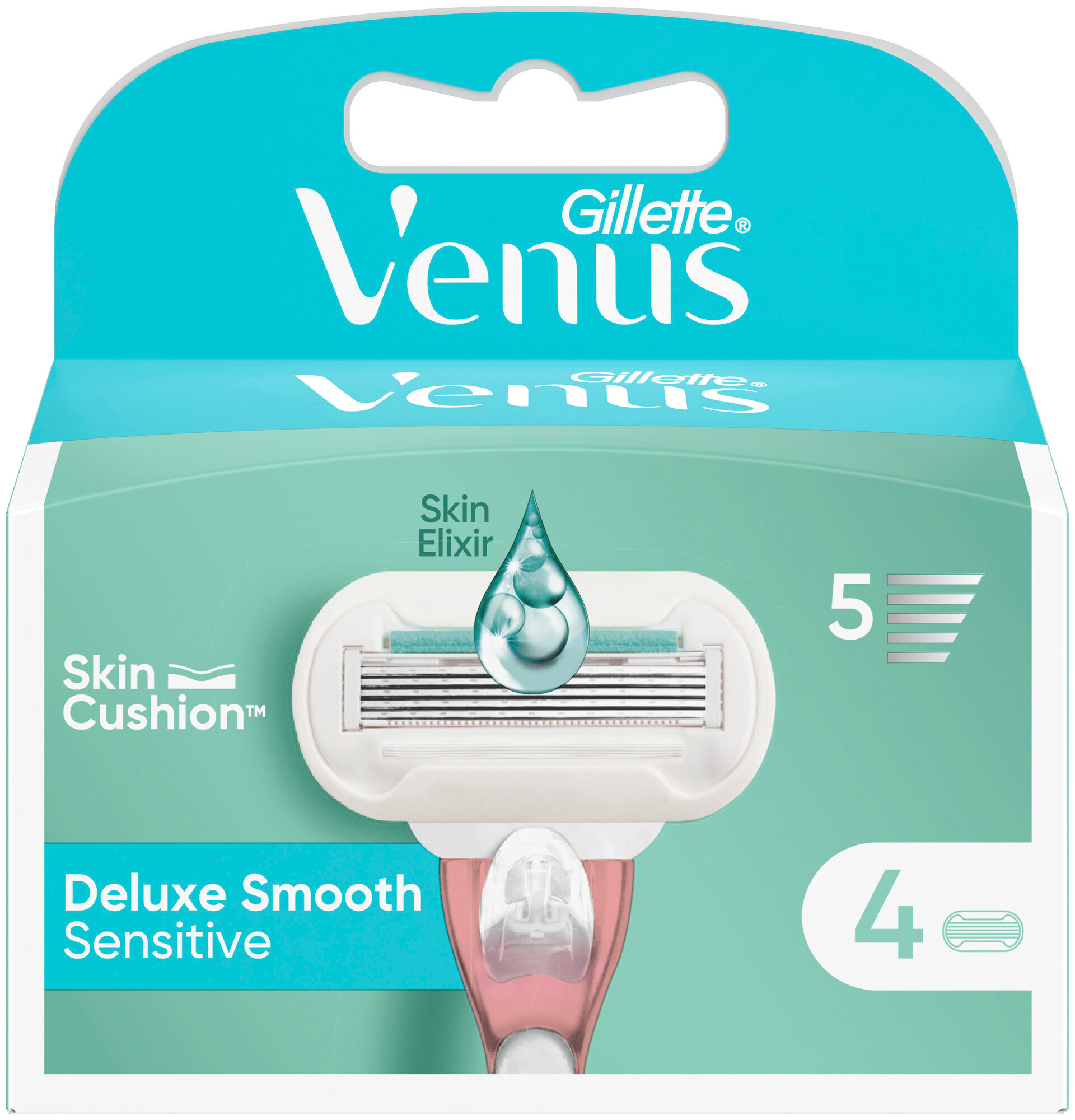 Image of Venus Gillette Klingen Pro Smooth Sensitive System 4er - SmartBox