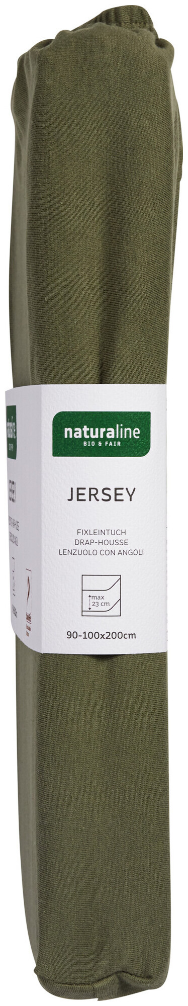 Image of Naturaline Textil Bio Fixl. Jersey 90x200 schlamm