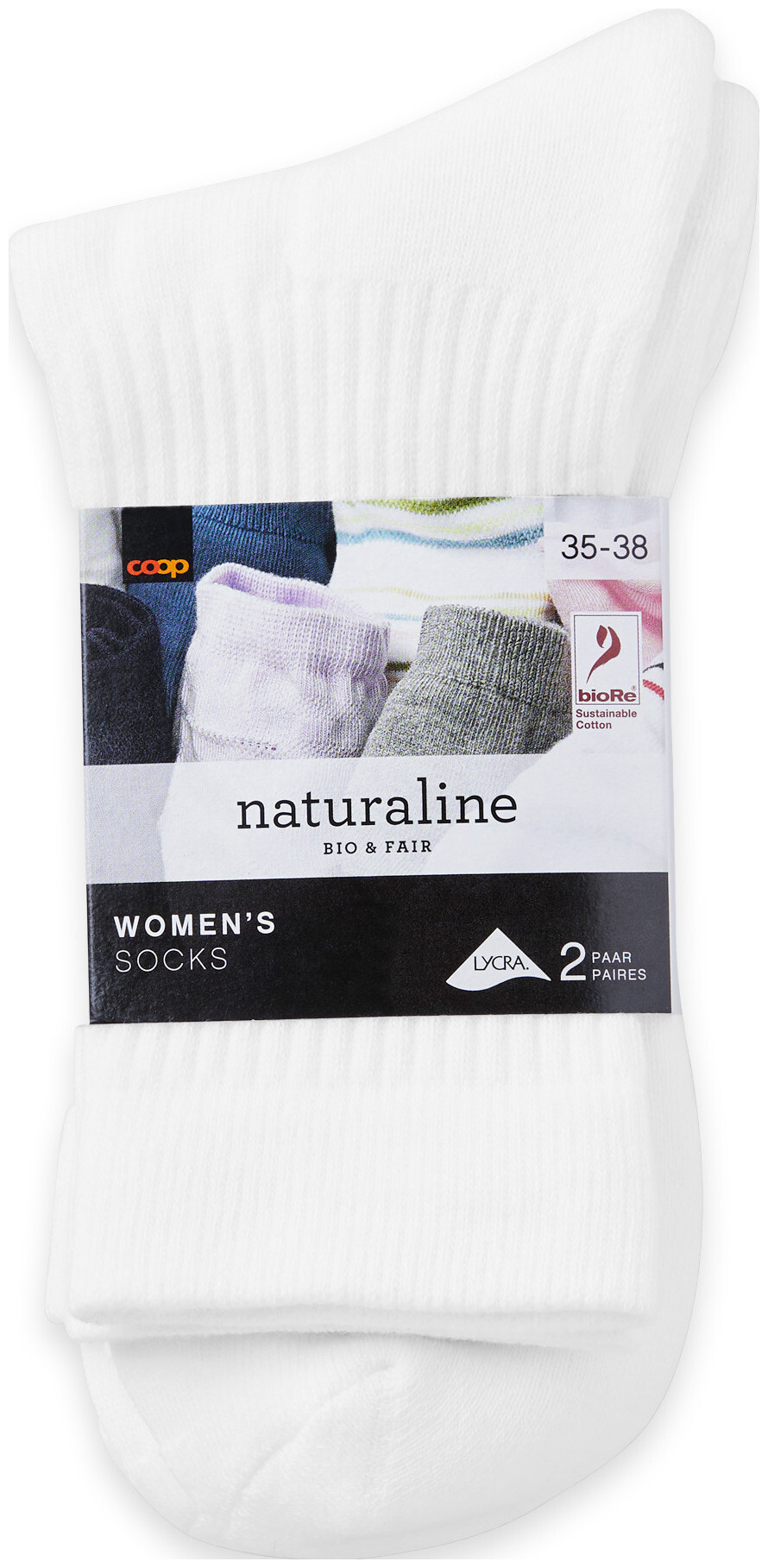 Image of Naturaline Textil Naturaline Damen Sportsocken Duo Weiss 35 - 38