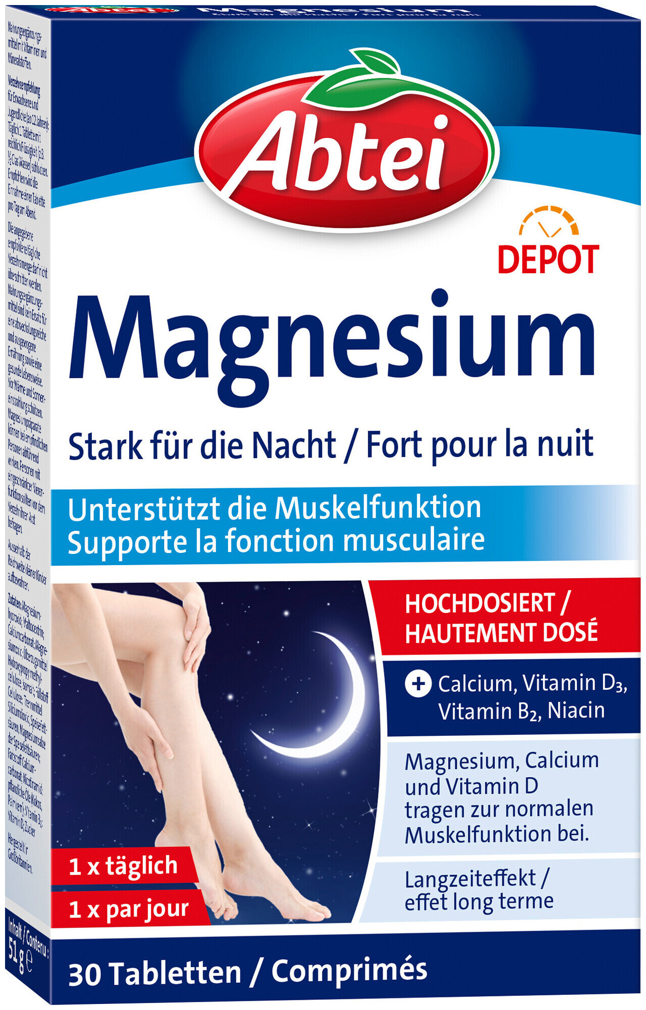 Image of Abtei Magnesium Stark für die Nacht 30 TablettenAbtei Magnesium Stark für die Nacht 30 Tabletten