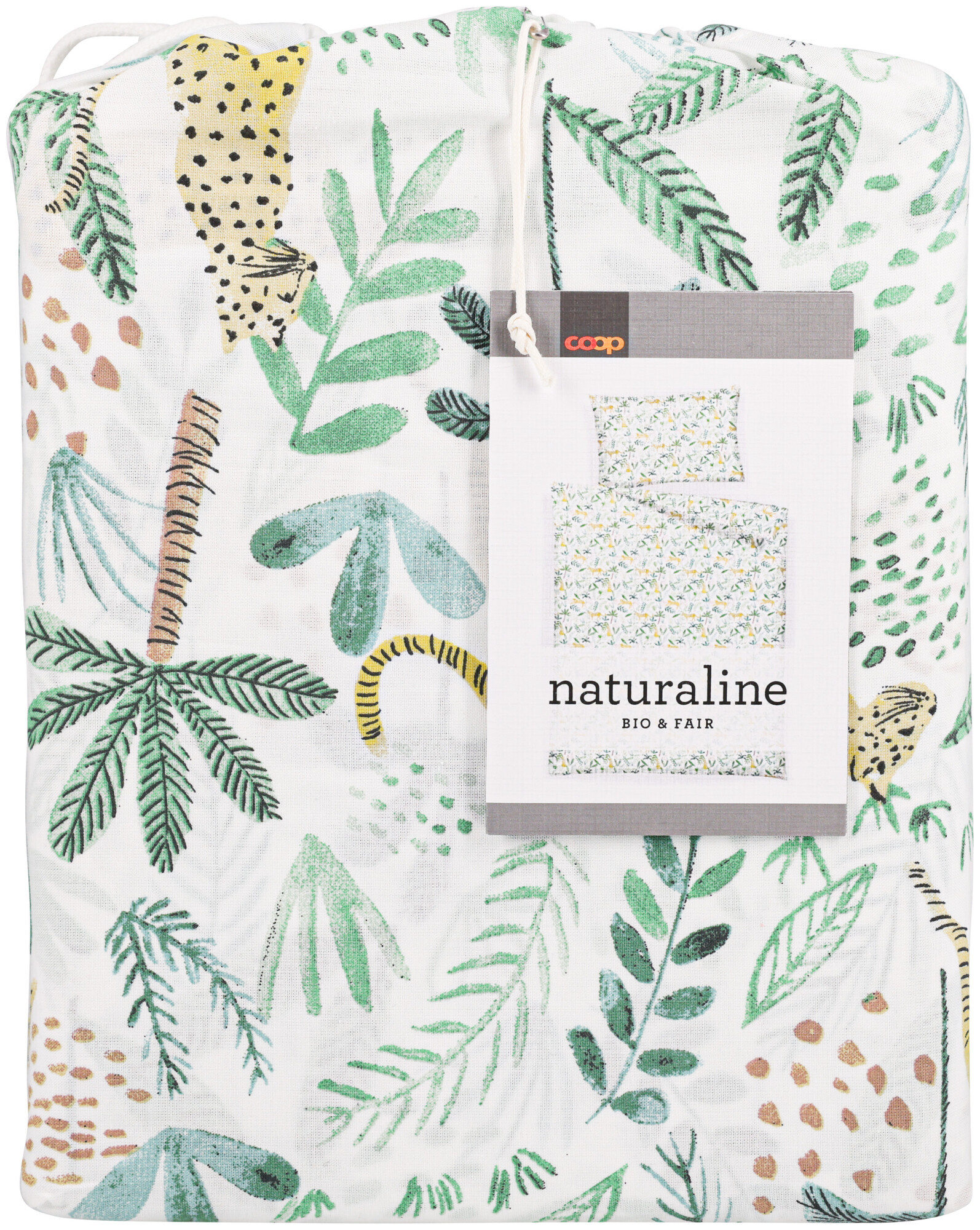 Image of Naturaline Textil Naturaline Bettwäschegarnitur Jungle 160x210/65x100 cm
