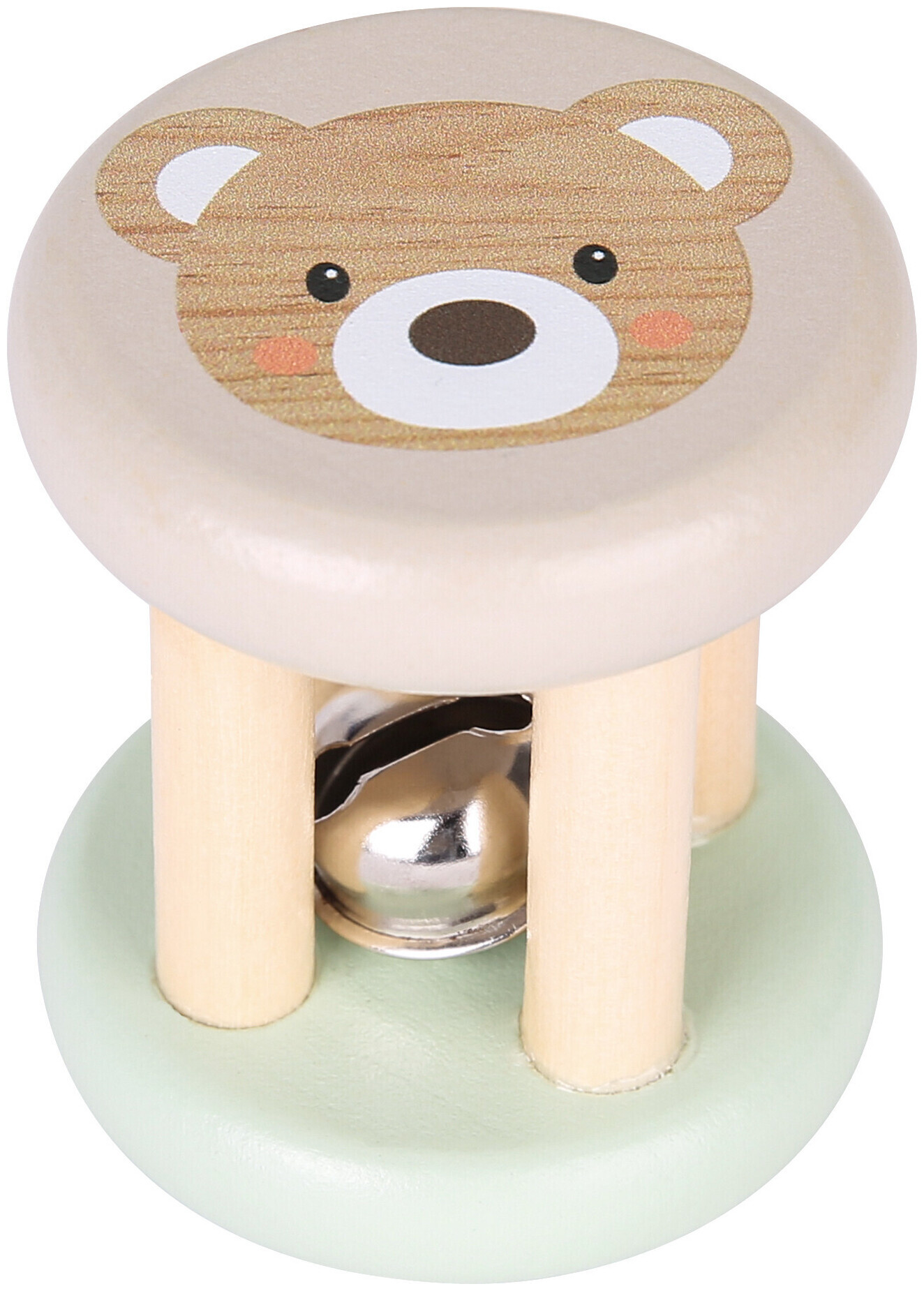 Image of Idis Toodo Paxy Regenbogenbär Rattle Holz FSC