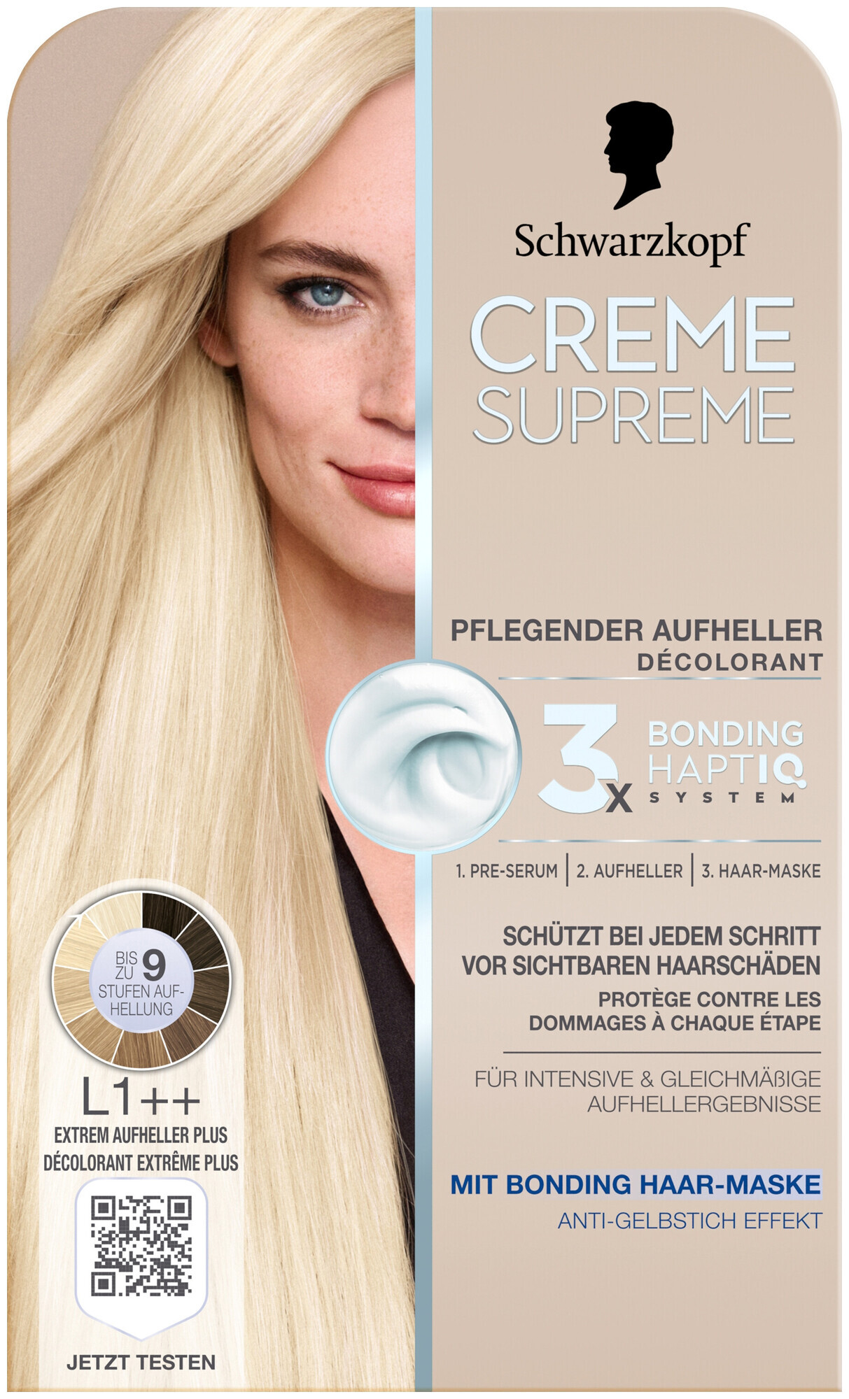 CREME SUPREME Schwarzkopf Crème Supreme Coloration L1++ Éclaircissant Extrême Plus