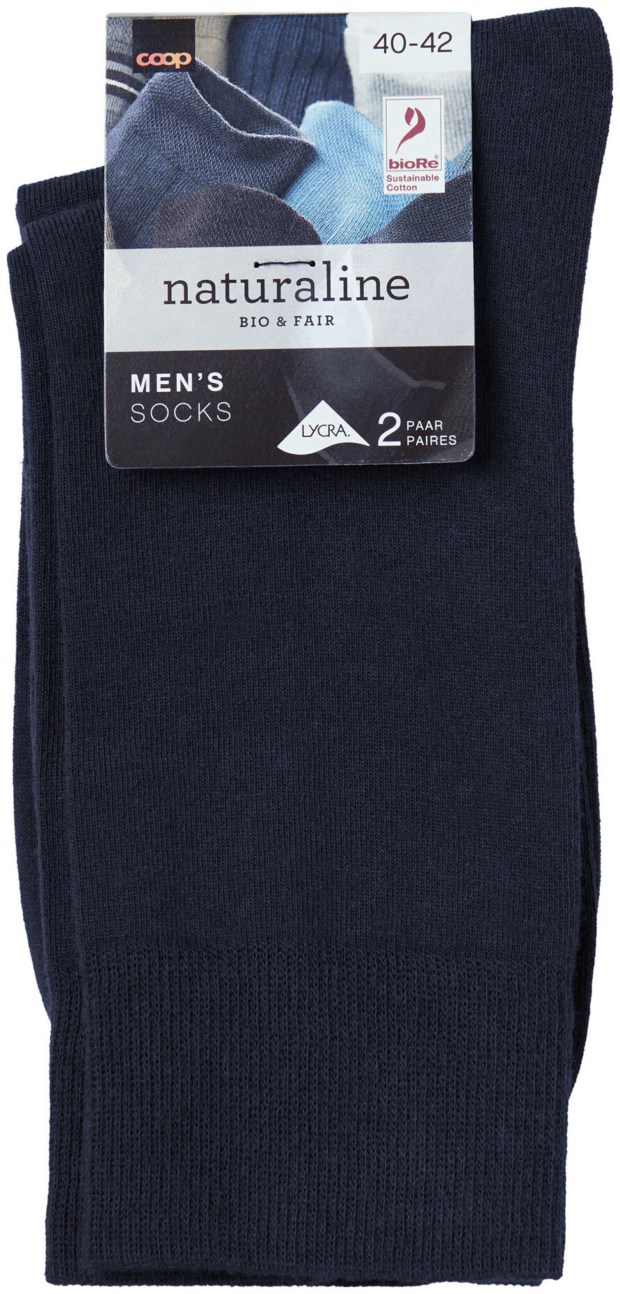 Image of Naturaline Textil Naturaline Herren Socken Glatt Duo Marine 40 - 42