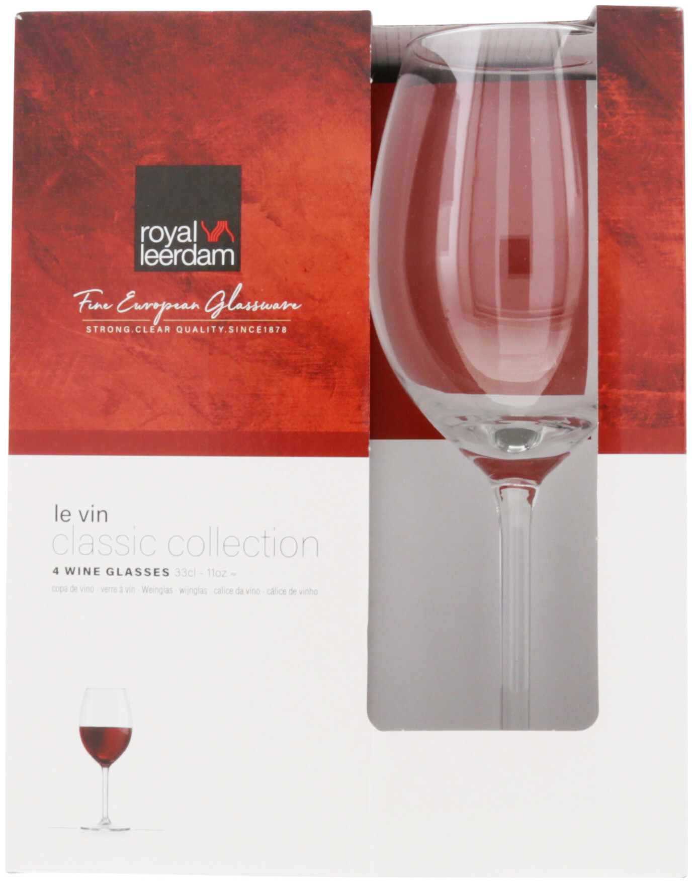Le vin Classic Verre à vin rouge 33cl 4 pièces