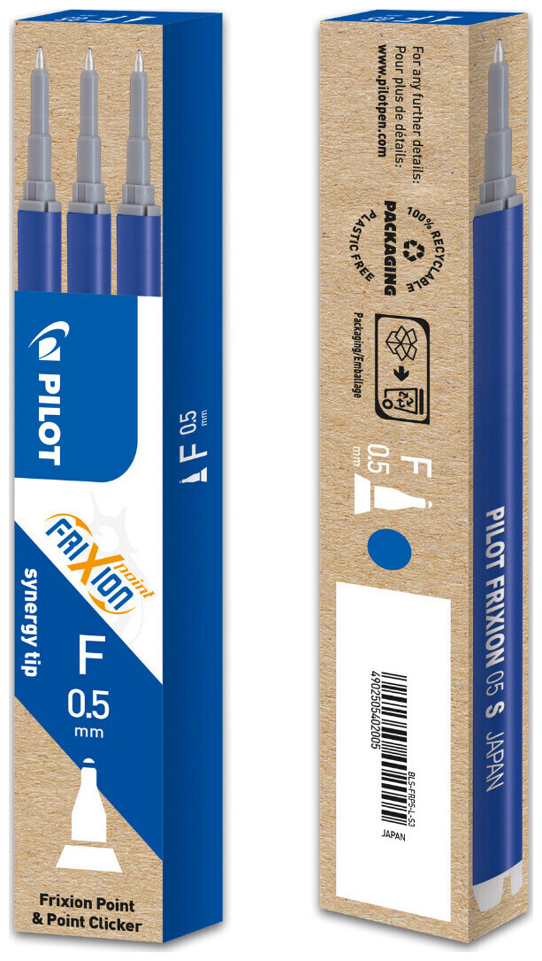 Image of Pilot Frixion 0.5 Ersatzminen blau 3Stk