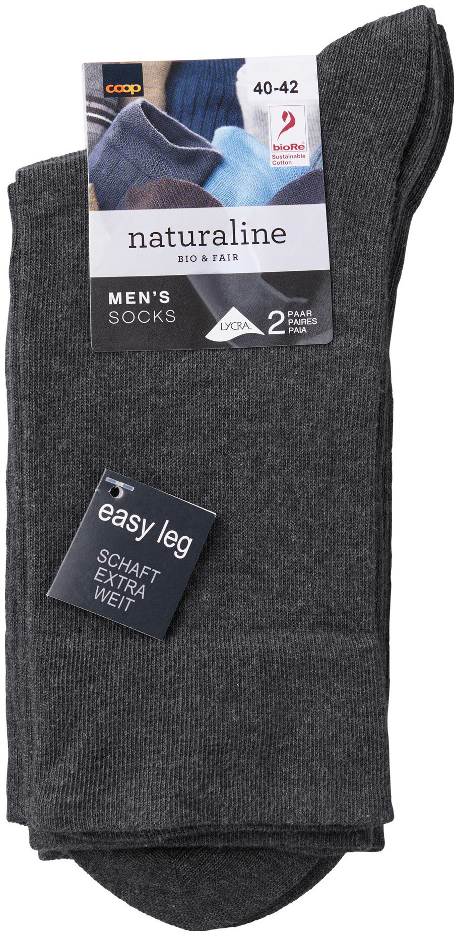 Image of Naturaline Textil Naturaline Herren Socken Relax Dots Duo Anthrazit 40 - 42