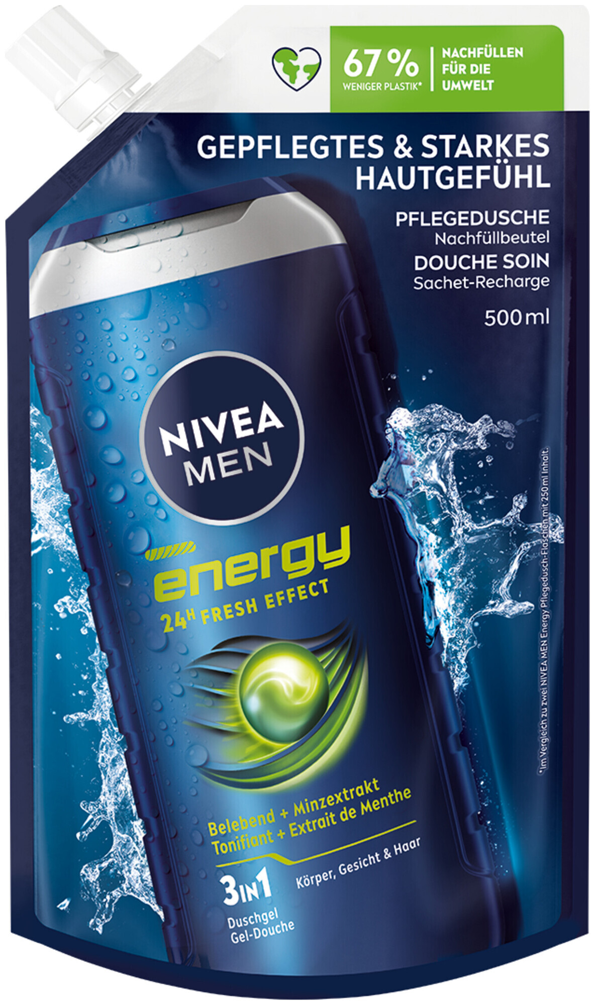 Image of Nivea Pflegedusche Energy Refill (500 ml)