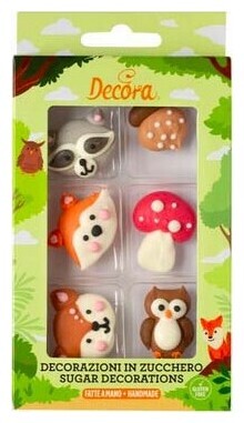 Sucre décoratif Animaux de la forêt