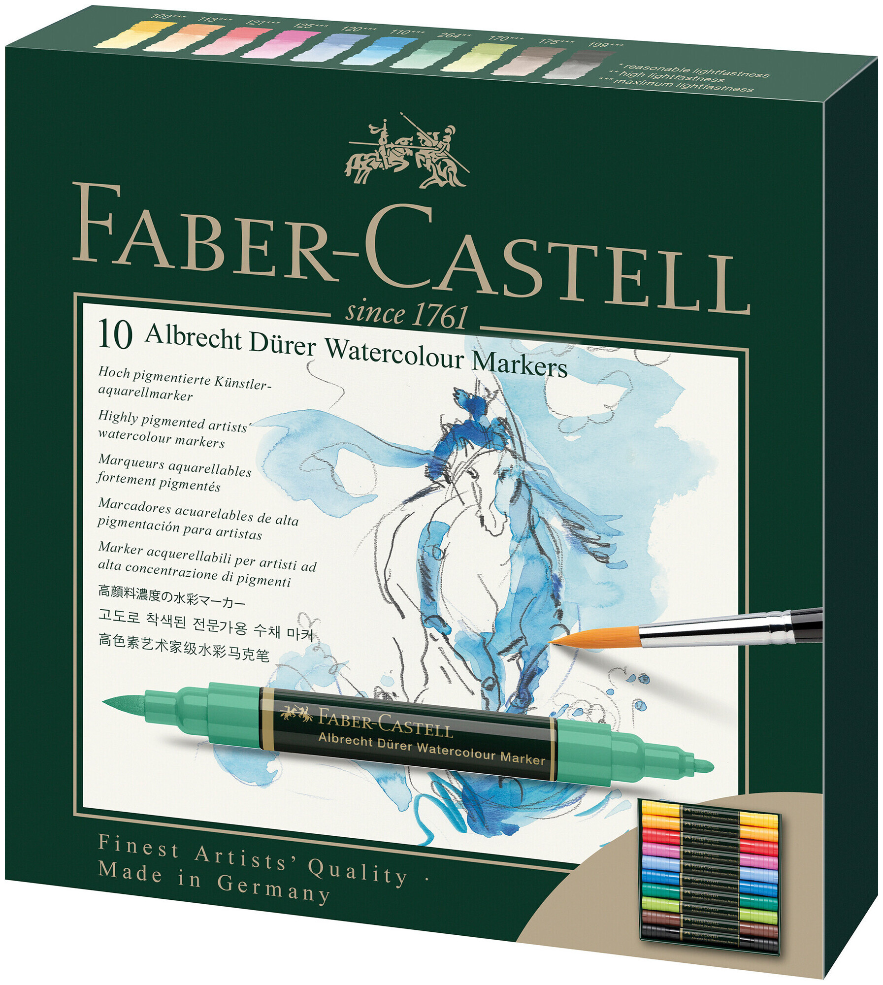 Image of Faber Castell Faber-Castell Wasserfarben Marker Albrecht Dürer (Mehrfarbig, 10 Stück)