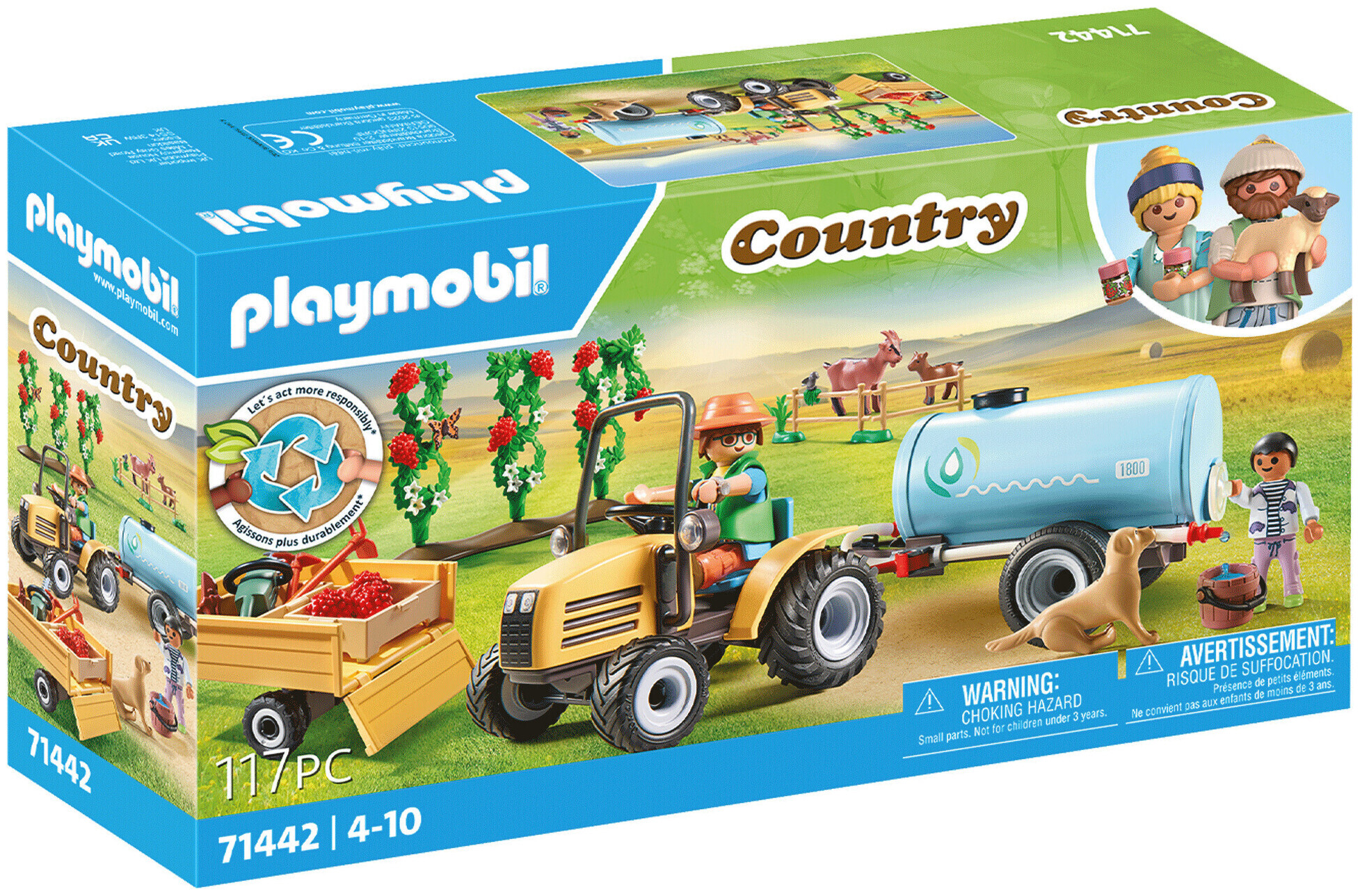 Image of Playmobil 71442 Traktor mit Anhänger und Wassertank