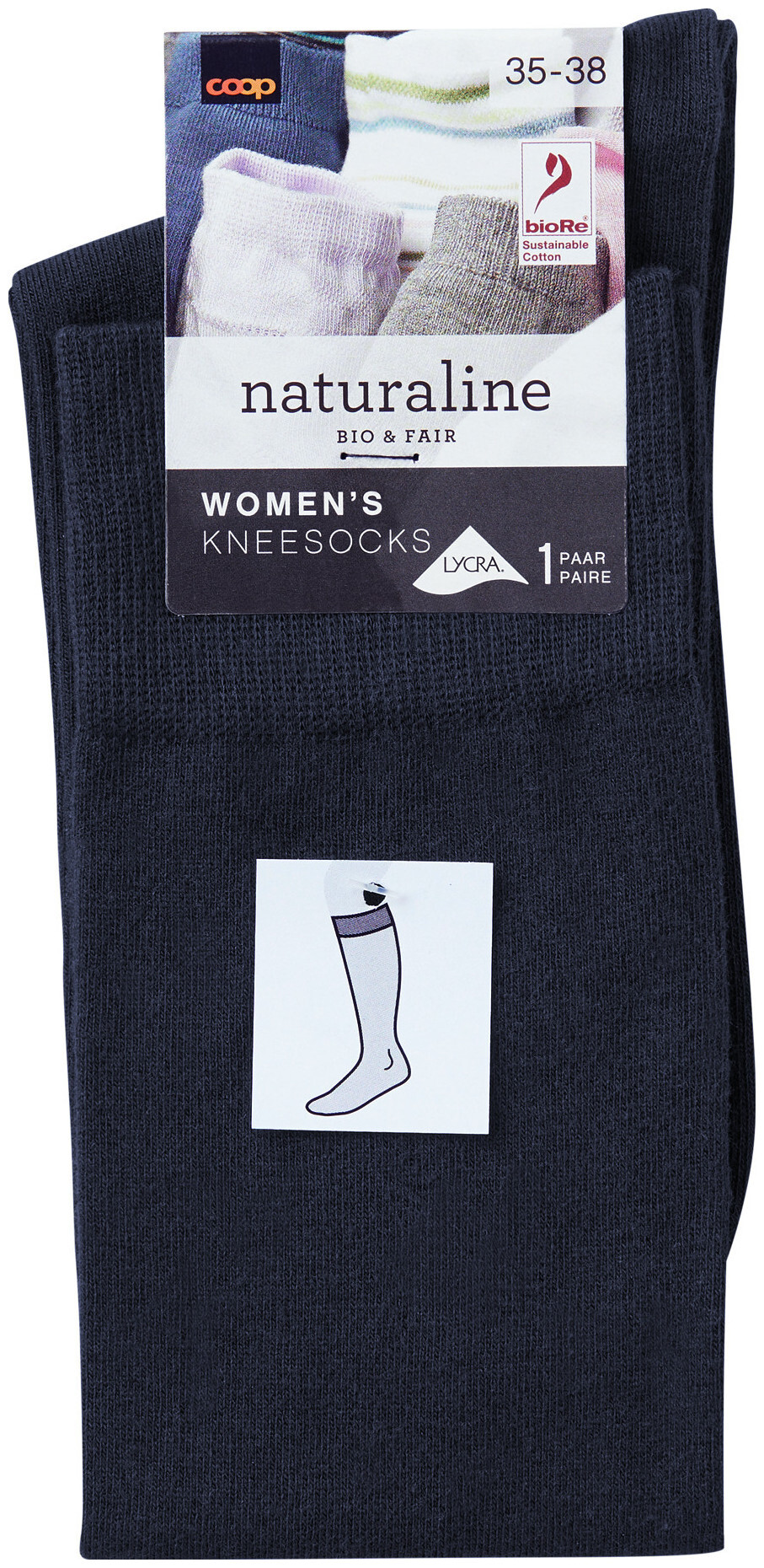 Image of Naturaline Textil Naturaline Damen Kniestrumpf Marine 35 - 38