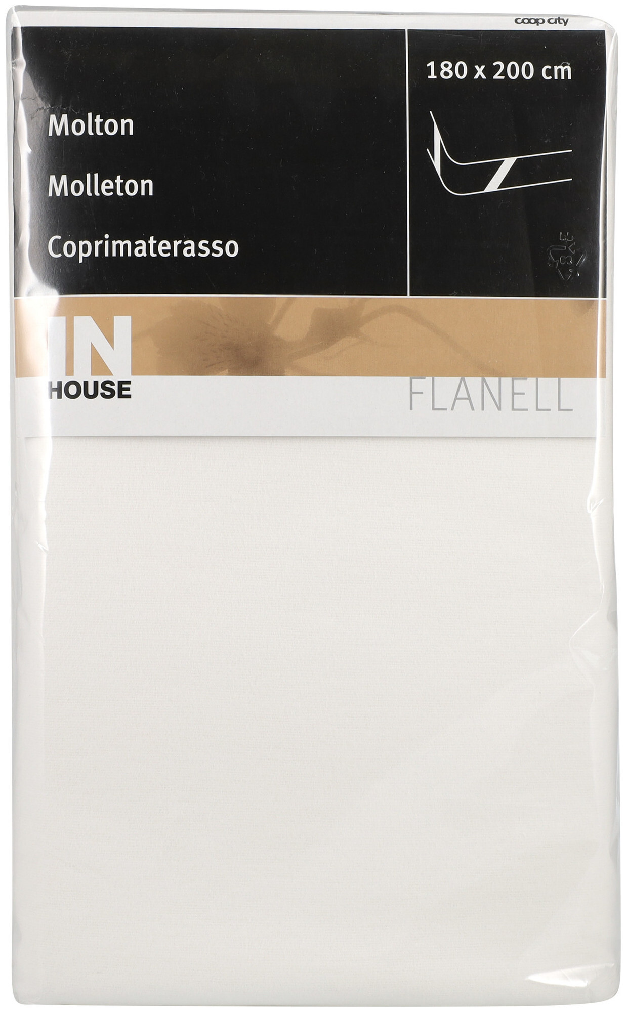 Image of Inhouse Molton 180x200cm Weiss