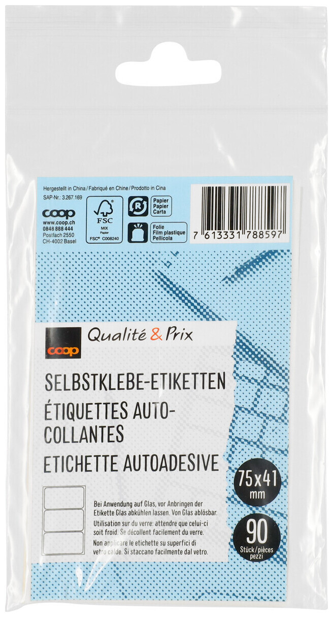 Image of Coop Qualité&Prix Selbstklebe Etiketten 90 Stück