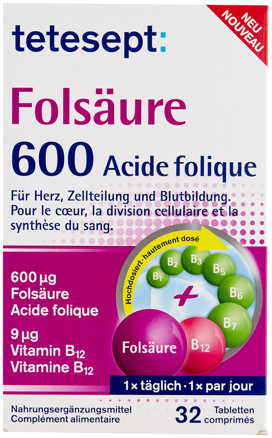 Image of Tetesept Folsäure Tabletten 32 Stück