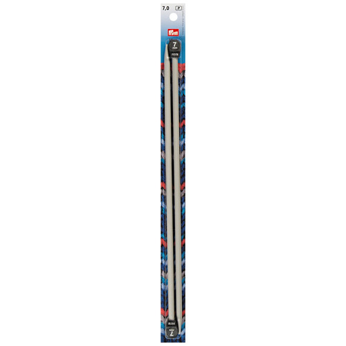 Prym Jackenstricknadeln, grau 7.00 mm, 35 cm, Karte 2 Stk., Aluminium