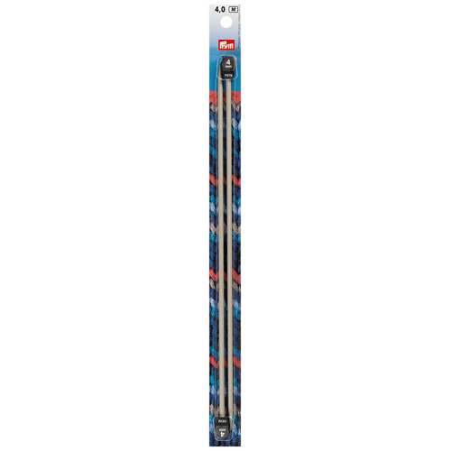 Prym Jackenstricknadeln, grau 4.00 mm, 30 cm, Karte 2 Stk., Aluminium