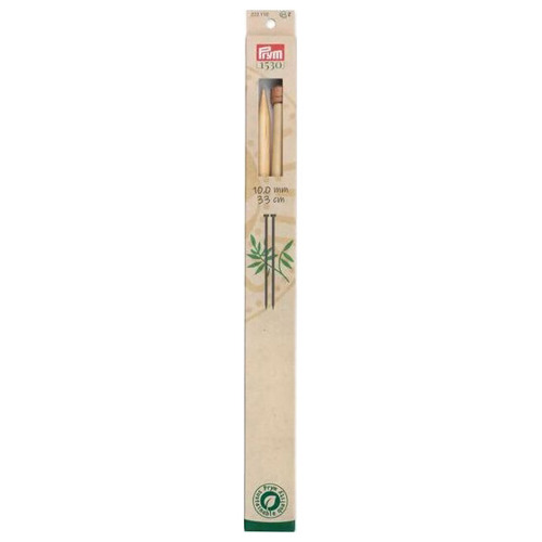 Prym 1530 Jackenstricknadeln 10.00 mm, 33 cm, Bambus