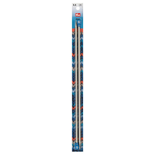 Prym Jackenstricknadeln, grau 5.50 mm, 35 cm, Karte 2 Stk., Aluminium