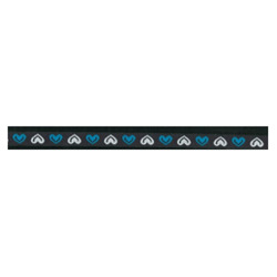 Image of Jacquardborte mit Herz blau/weiss 15mm Coupon 2 m