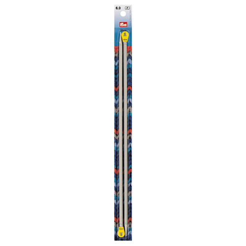 Prym Jackenstricknadeln, grau 6.00 mm, 35 cm, Karte 2 Stk., Aluminium