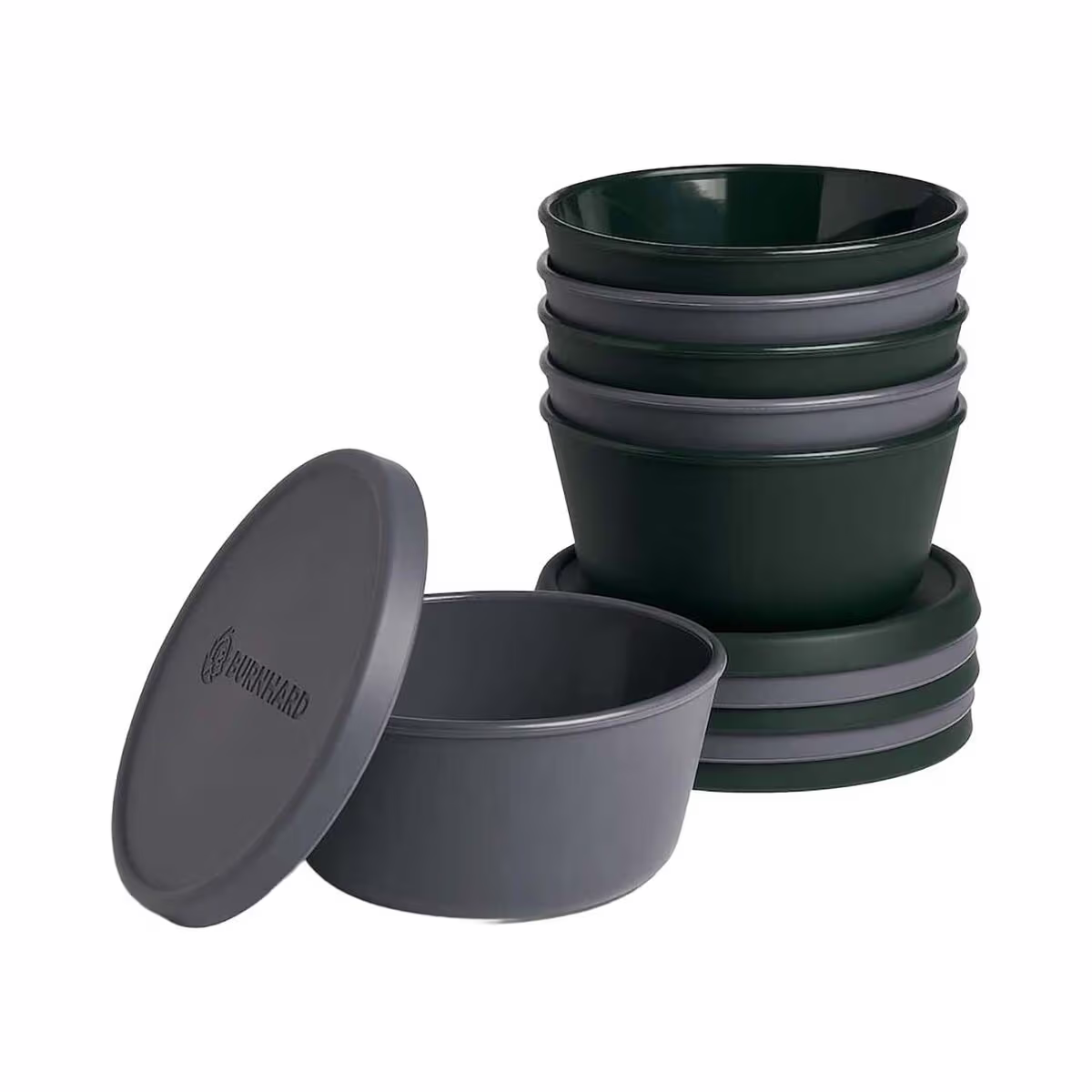 Image of Burnhard Pizzaballenbox mit Deckel 6er Pack – Grillschale/Grillpfanne/Grillgeschirr