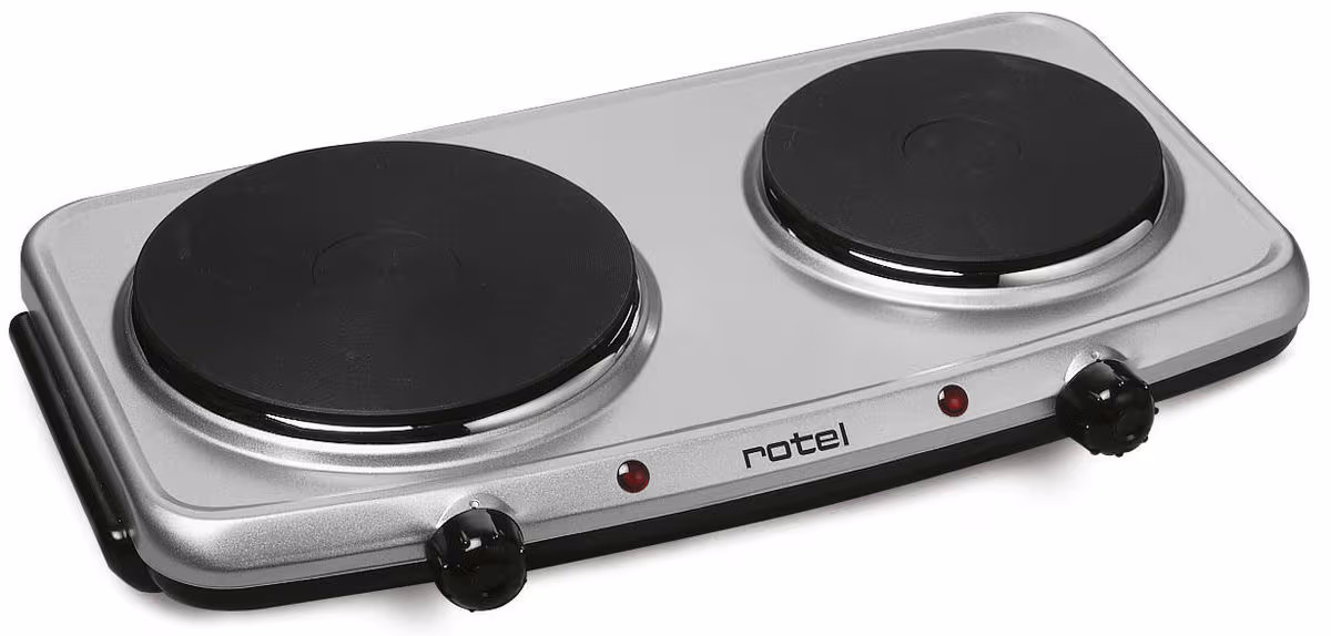 Rotel Doppelkochplatte 1123CH Doppelkochplatte 18/15cm – grau