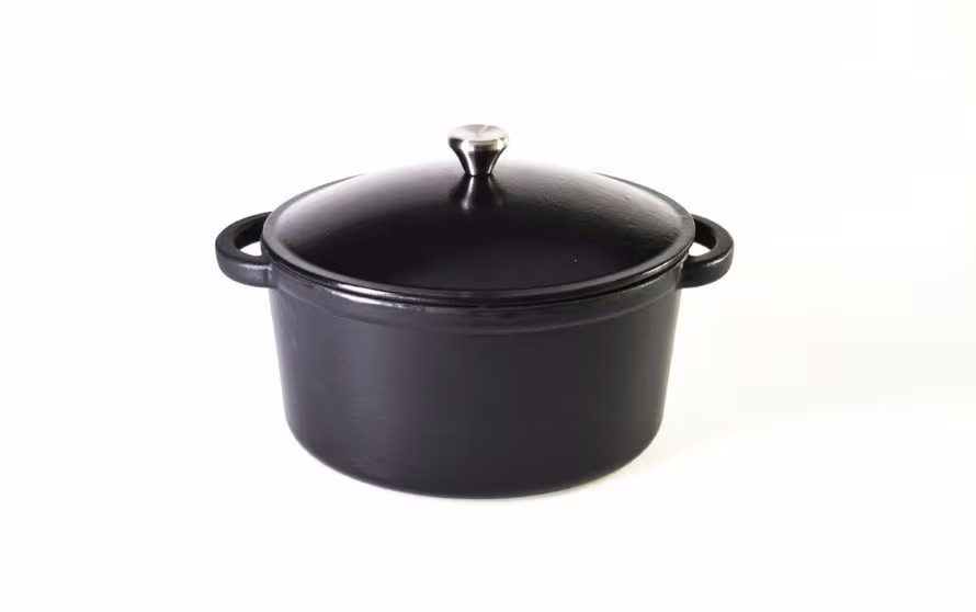 Nouvel Gussbräter rund 26 cm schwarz – Topf/Kochtopf