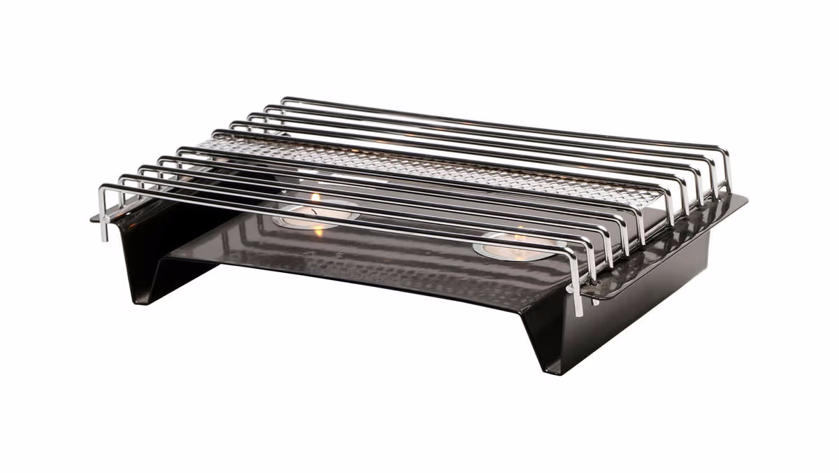 Nouvel Plattenwärmer 2-flammig – Gastro Inventar/Gastro Einrichtungen – schwarz / chrom