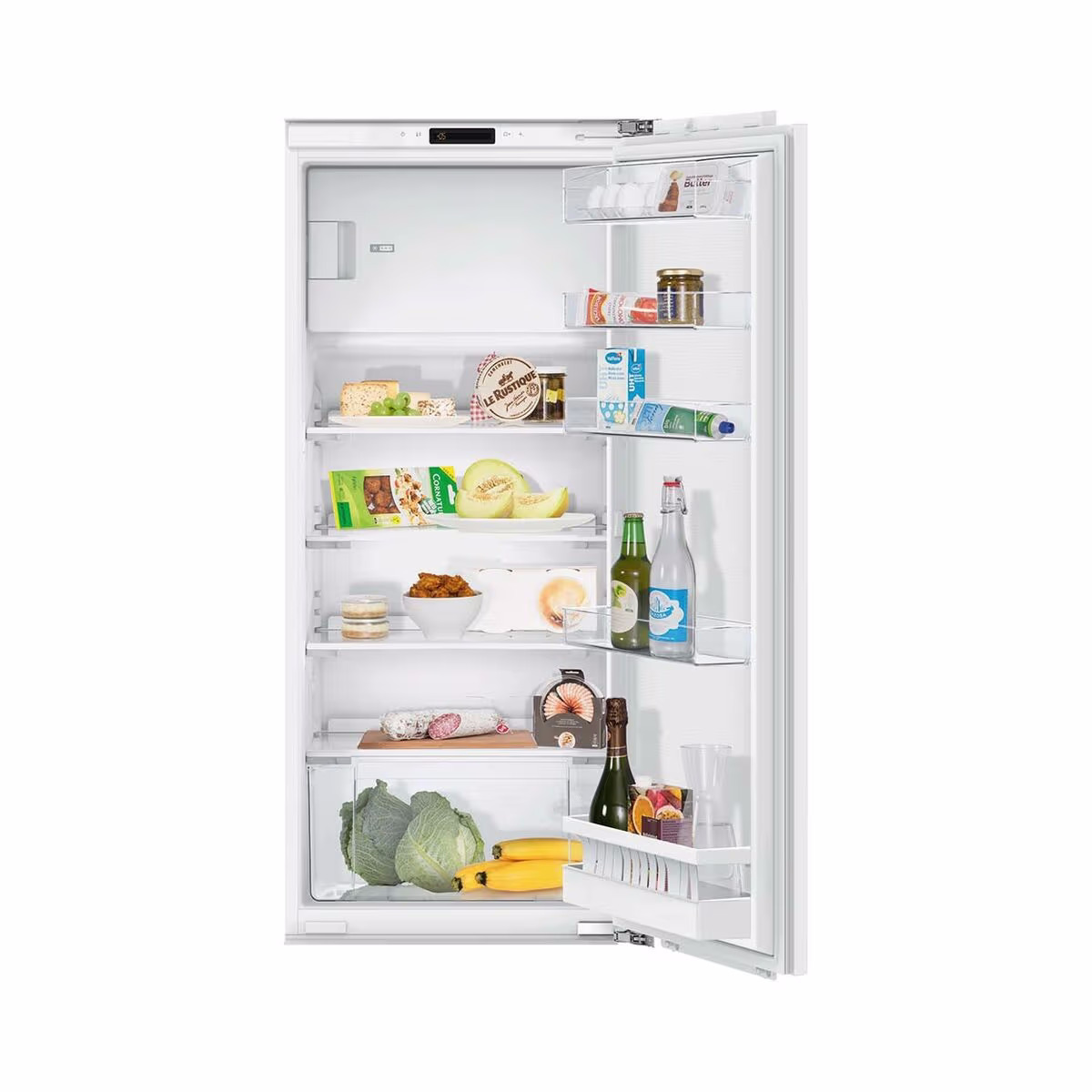 Image of Sibir Universal nero rechts Einbau Kühlschrank 55cm dekorfähig – Einbaukühlschrank 55 cm dekorfähig – schwarz