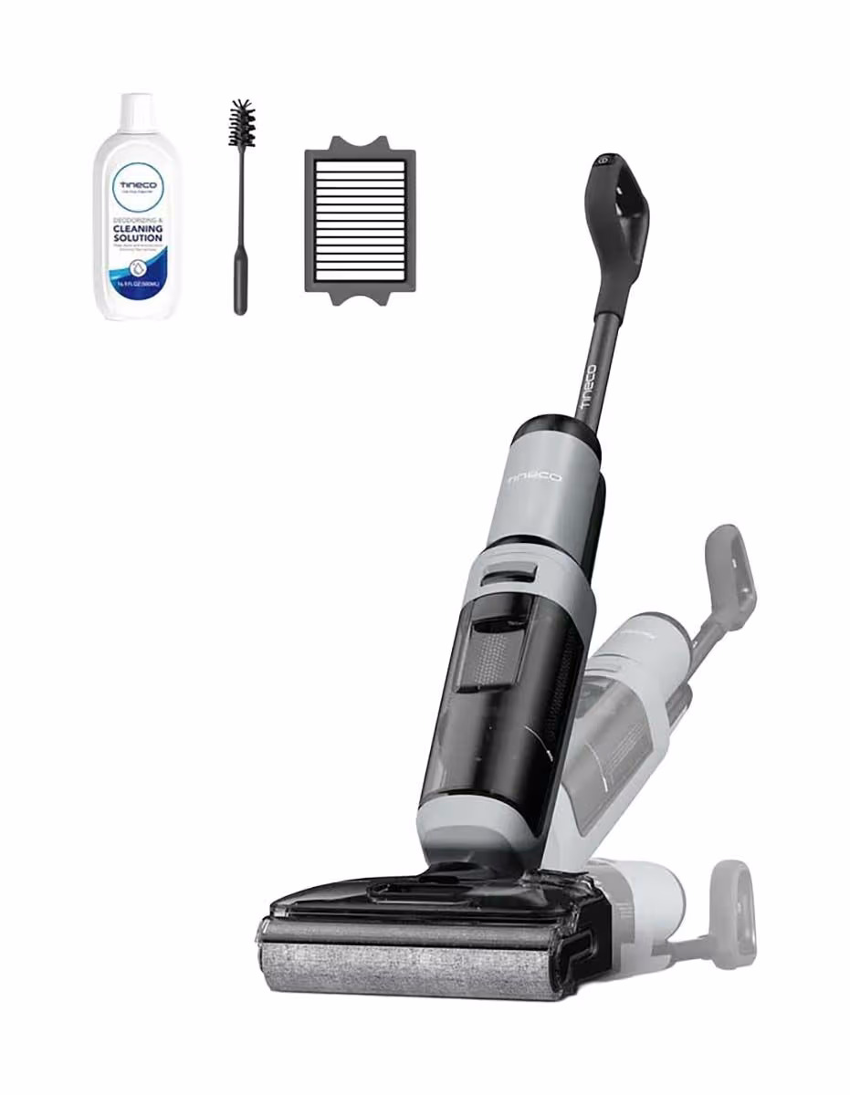 Tineco FLOOR ONE i5 Stretch Plus Staubsauger – Nass und Trockensauger – schwarz / grau