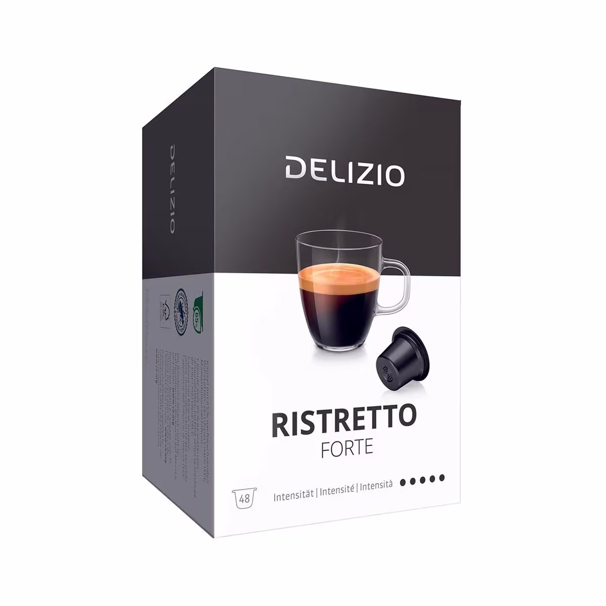 DELIZIO Ristretto Forte 48St Kaffeportionen – Delizio Kapseln