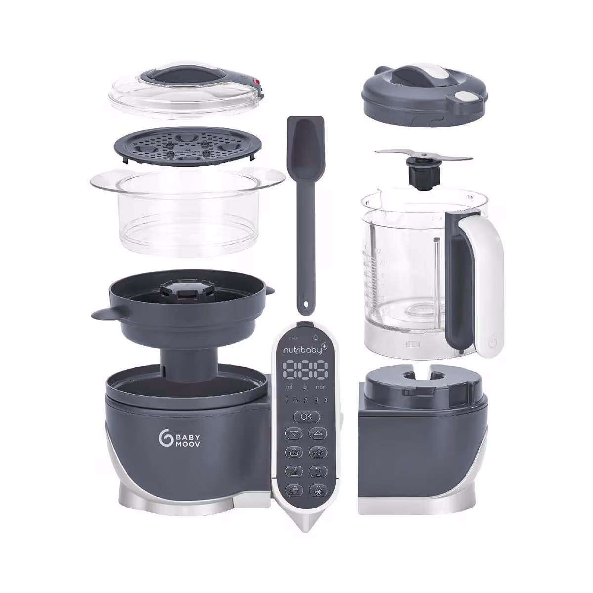Babymoov Nutribaby Plus Industrial Grey Küchenmaschinen – Stillen/Ernährung – grau