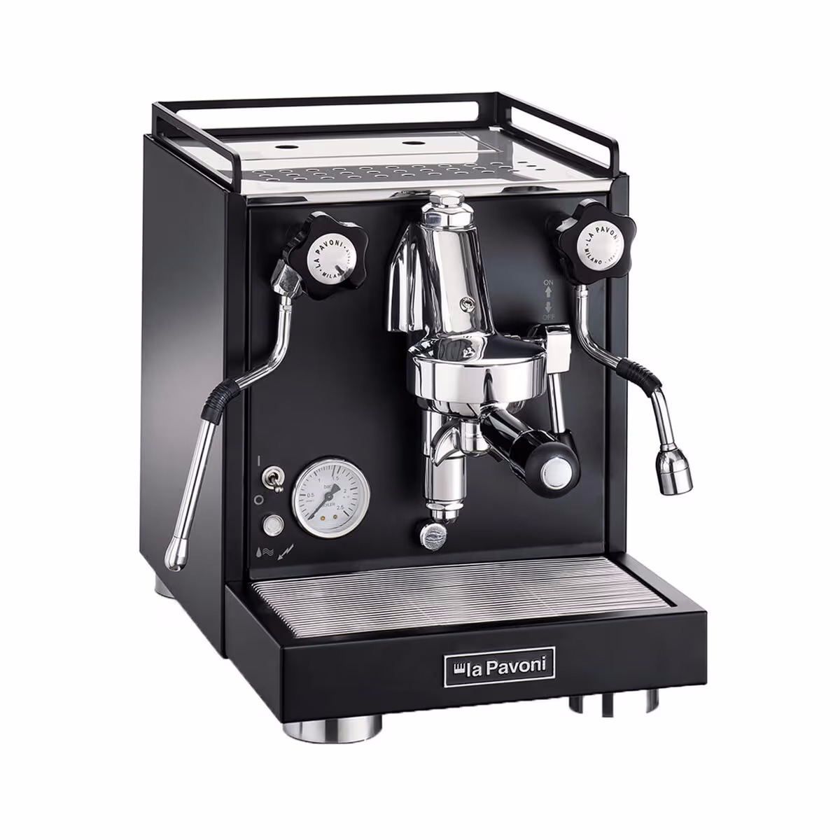Image of La Pavoni Semiprofesssionell Cellini Classic Nera Siebträgermaschine – Siebträgermaschine/Espressomaschine – schwarz