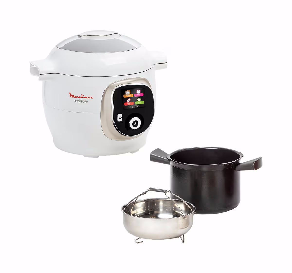 Moulinex Cookeo+ Multikocher CE85BACH Multicooker – Multifunktions-Küchenmaschine – weiss