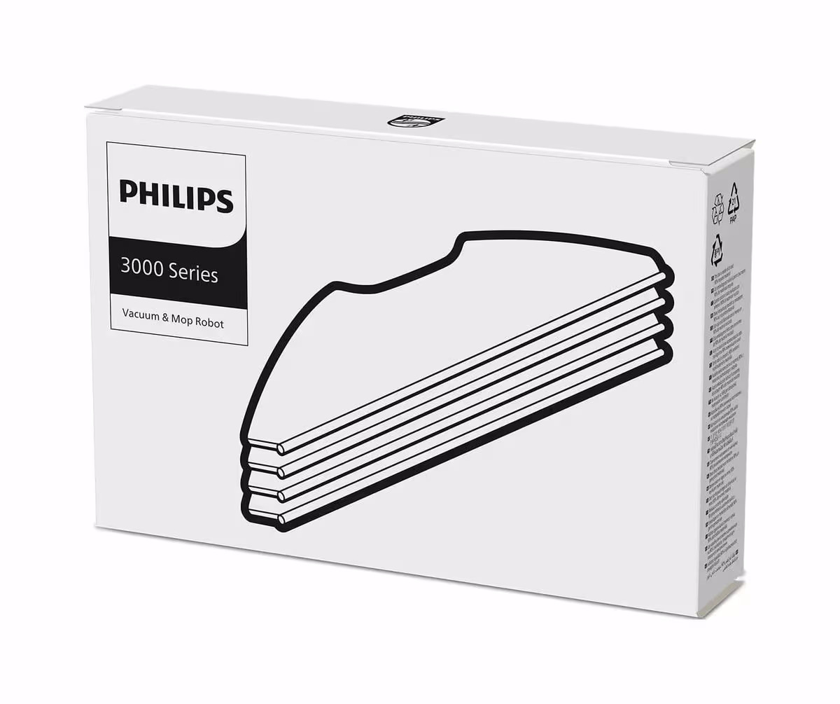 Philips Mikrofasertücher (4x) für 3000 Series Saugroboter – Staubsauger Roboter Zubehör