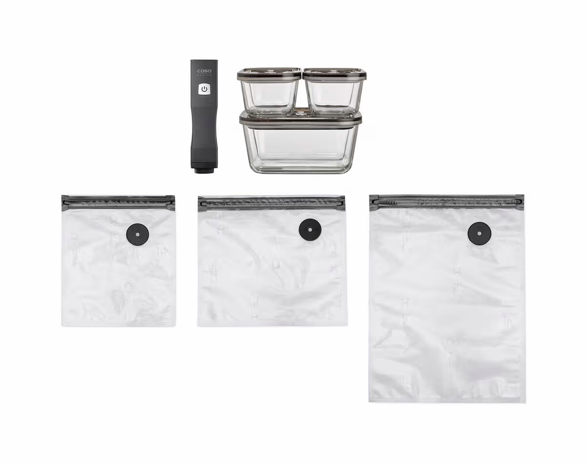 Image of Caso Vacu One Touch Eco-Set Handvakuumierer Set – Vakuumiergerät – schwarz