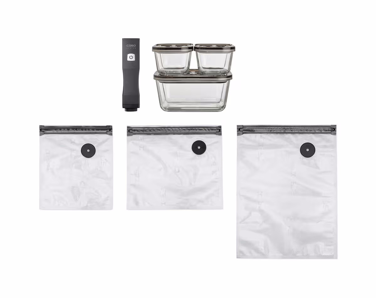 Caso Vacu One Touch Eco-Set Handvakuumierer Set – Vakuumiergerät – schwarz