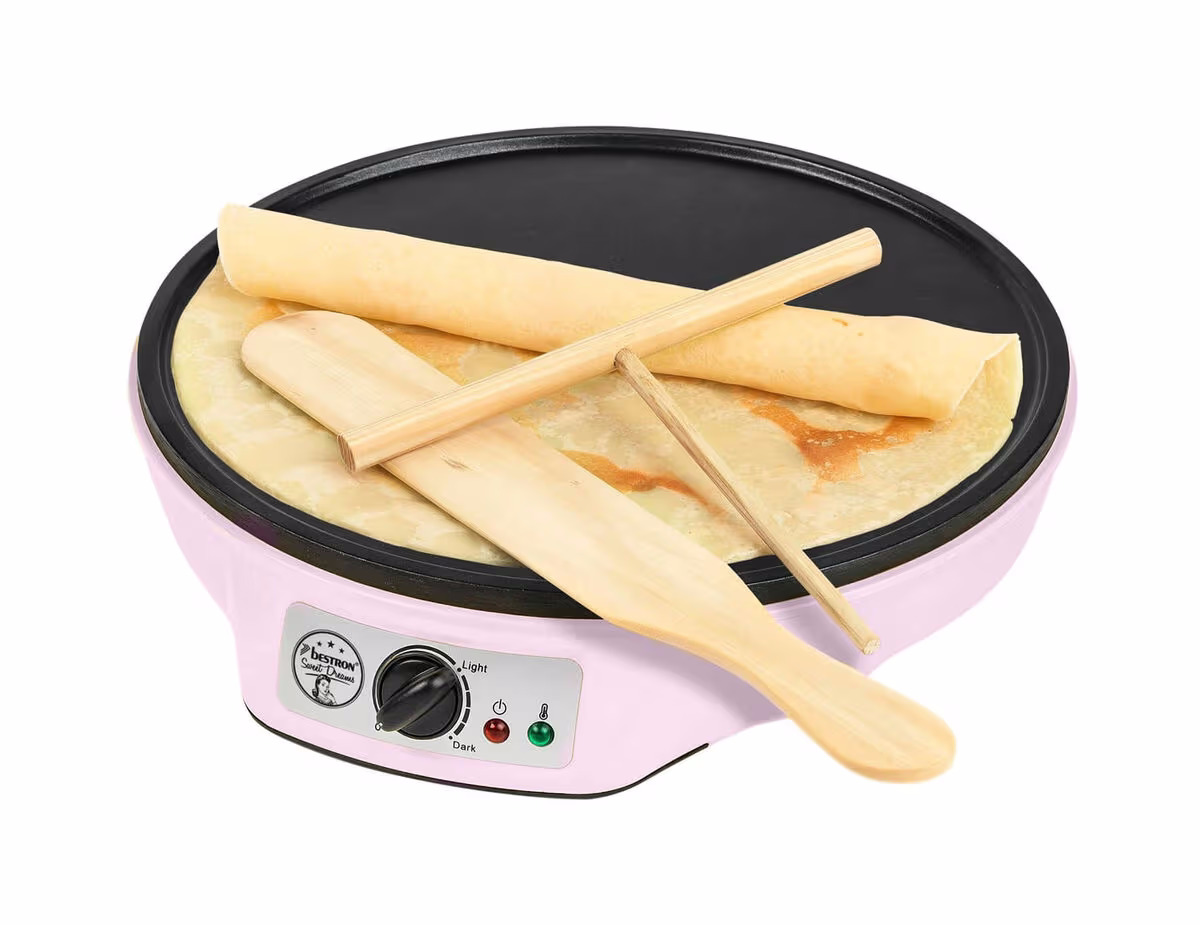 Bestron ASW602P Crêpemaker – Crepes Maschine/Crepes Maker – pink