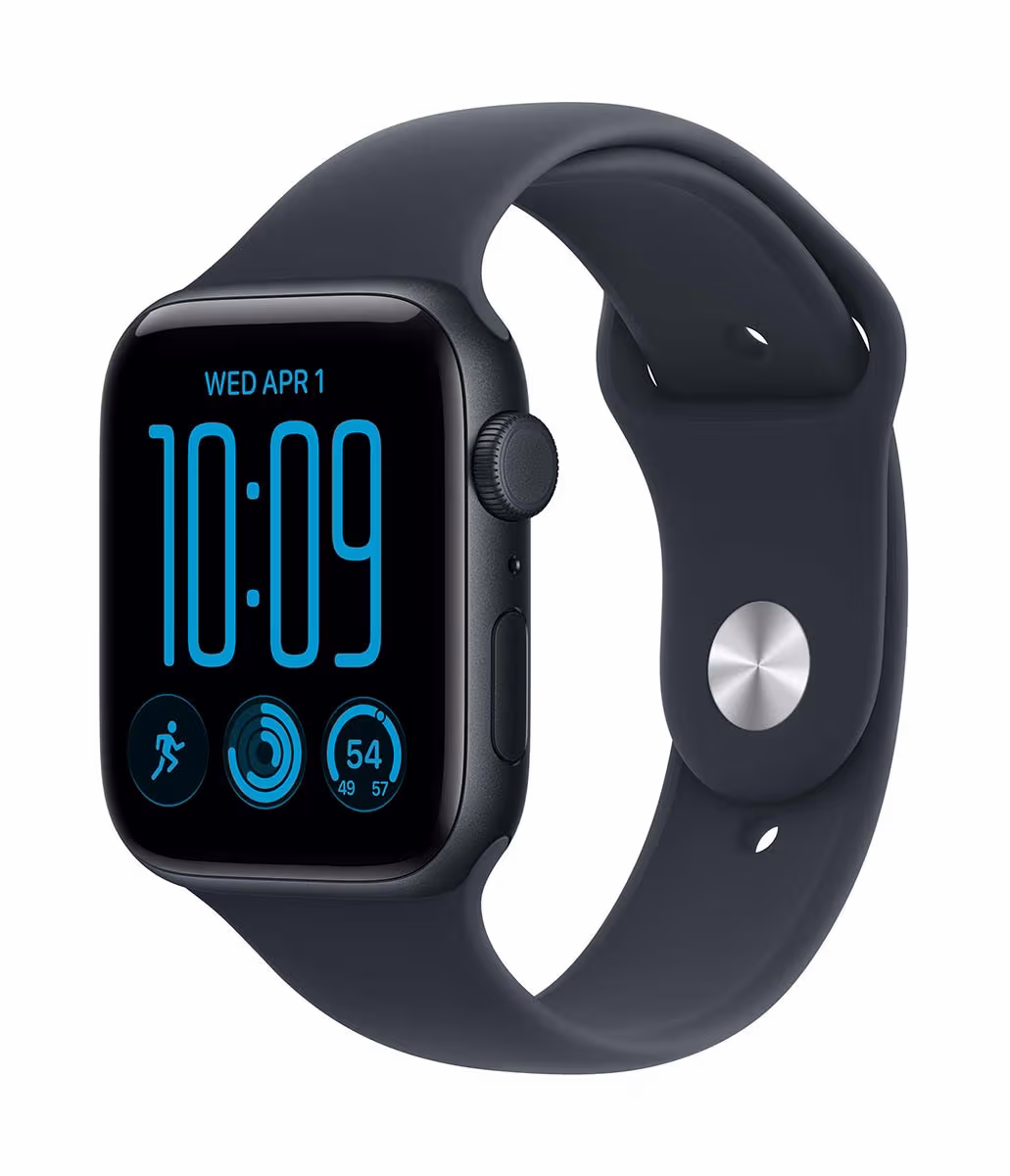 Image of Apple Watch SE 3 GPS + Cellular 44mm Midnight Aluminium Case /Navy Blue Sport Band - M/L
