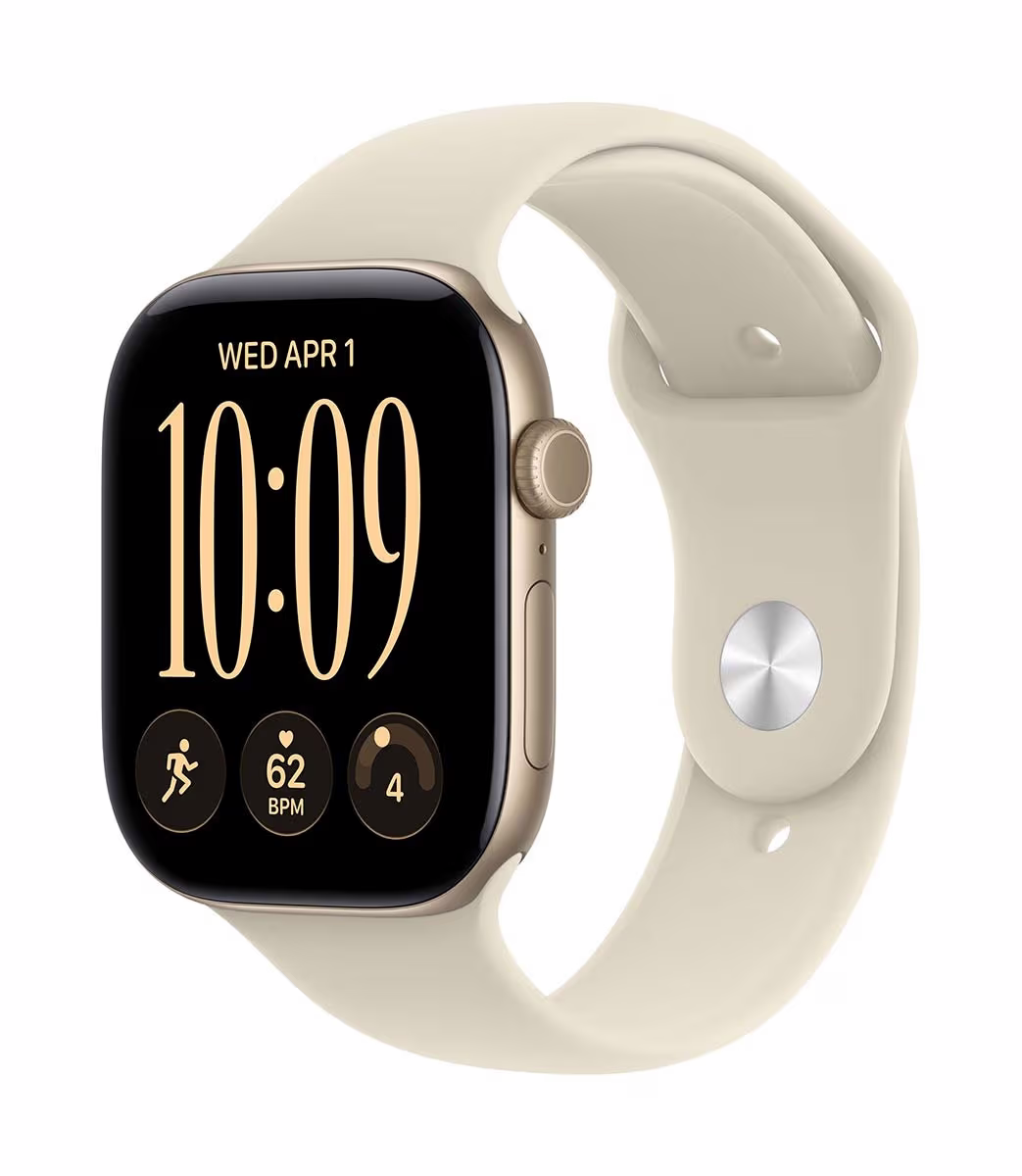 Image of Apple Watch Series 12 GPS 46mm Light Gold Aluminium Case / Sand Sport Band - M/L Apple Watch 12