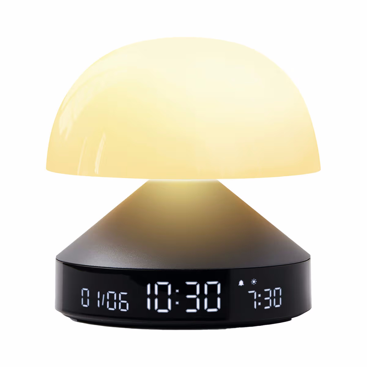 Image of Lexon Mina Sunrise Grau Lampe mit Wecker – Lichtwecker