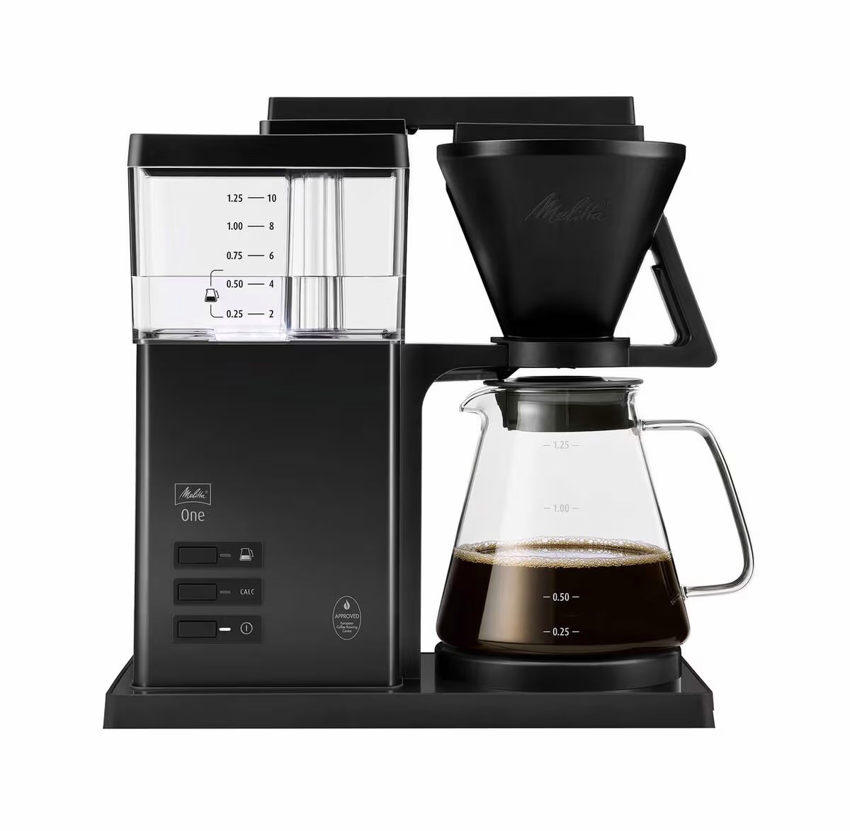 Image of Melitta One Edelstahl-Schwarz Filterkaffeemaschine – edelstahl / schwarz