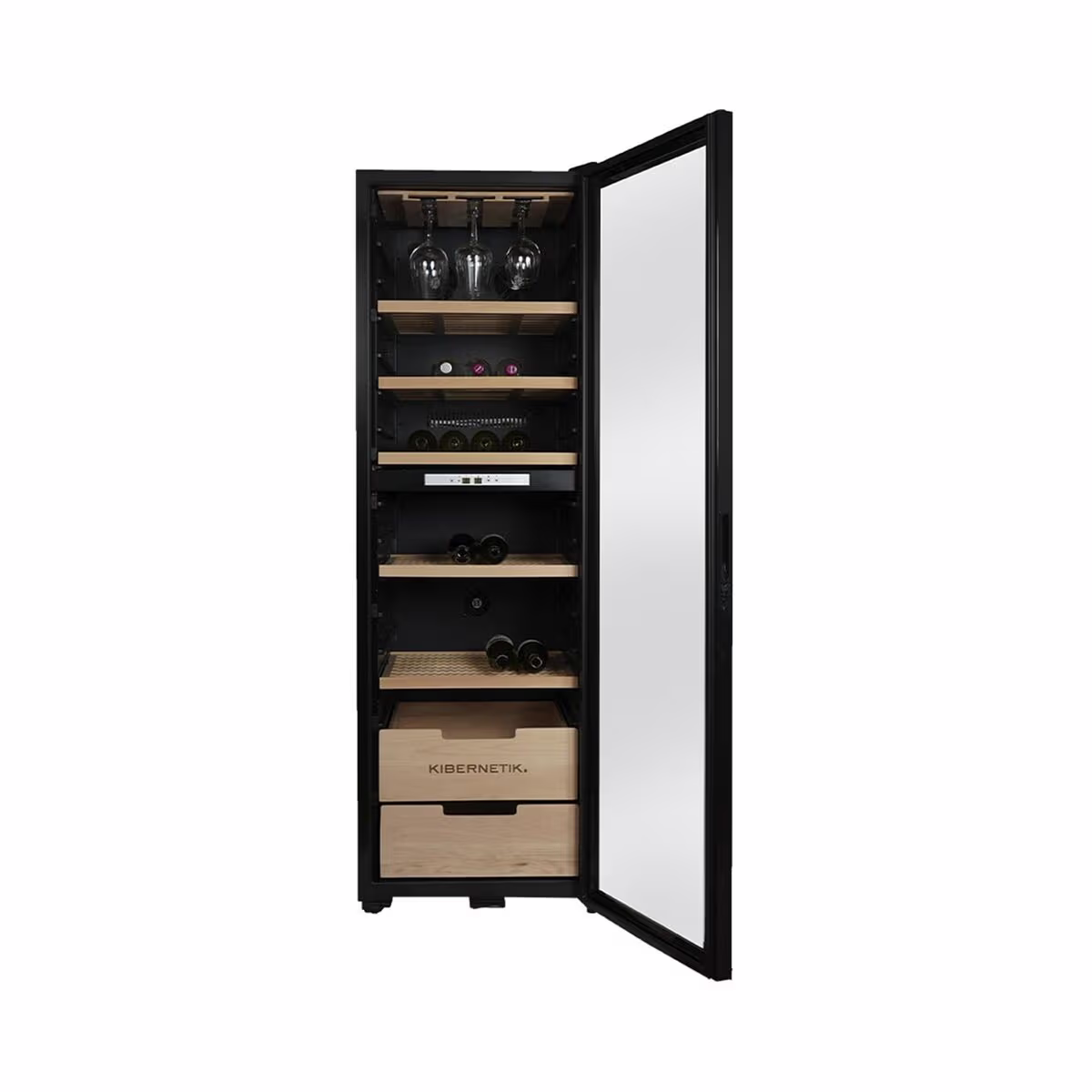 Image of Kibernetik WKH448D Weinkühlschrank – Weinkühlschrank freistehend – schwarz