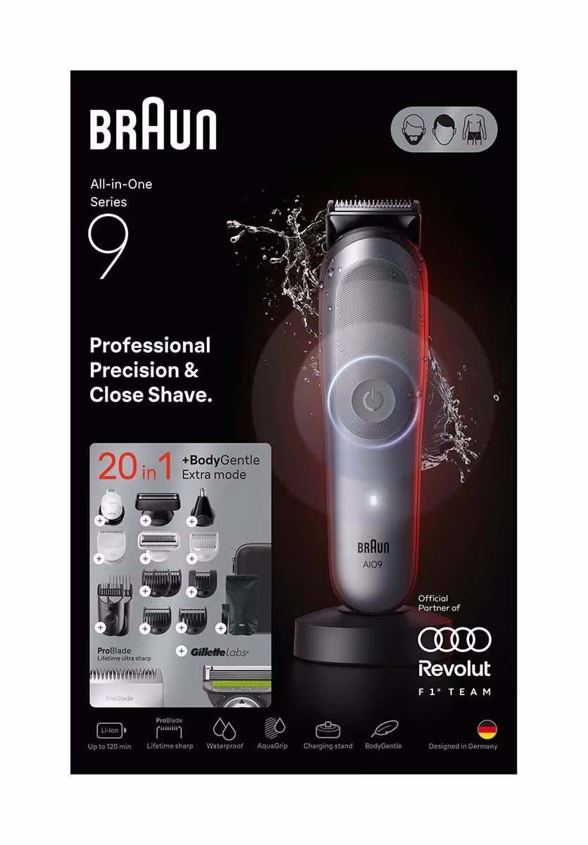 Braun Series 9 AIO9540 ARF1 Körperrasierer – Bodygroomer/Körperrasierer – grau