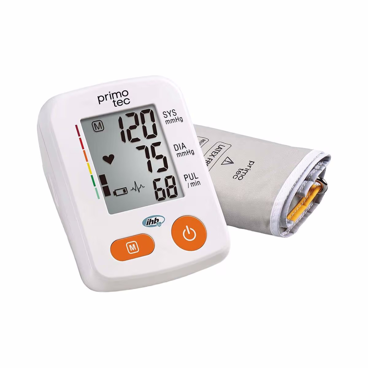 Primotec Pulsecare Blutdruckmessgerät – Blutdruckmessgerät/Herzfrequenzmessgerät – weiss
