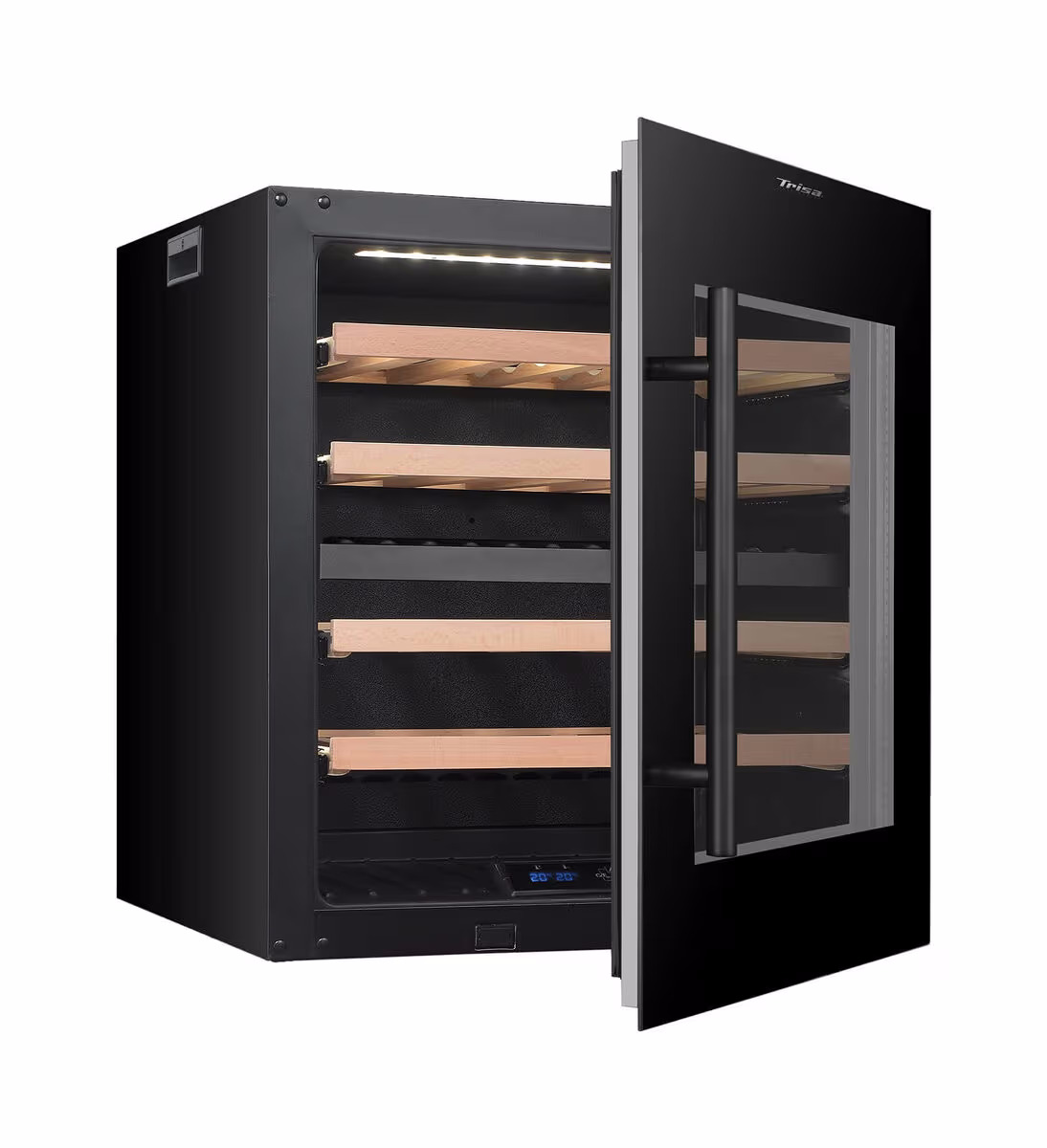 Trisa Einbau-Weinkühlschrank 69 L, Dual Zone Einbau Weinkühlschrank – schwarz